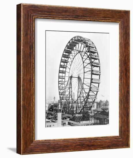 The Ferris Wheel at the World's Columbian Exposition of 1893 in Chicago-null-Framed Giclee Print