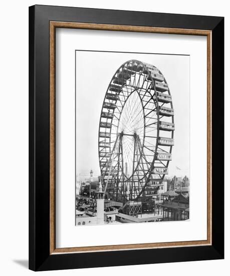 The Ferris Wheel at the World's Columbian Exposition of 1893 in Chicago-null-Framed Giclee Print