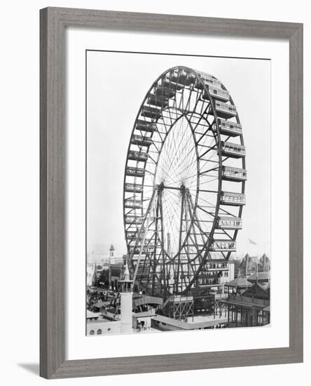 The Ferris Wheel at the World's Columbian Exposition of 1893 in Chicago-null-Framed Giclee Print