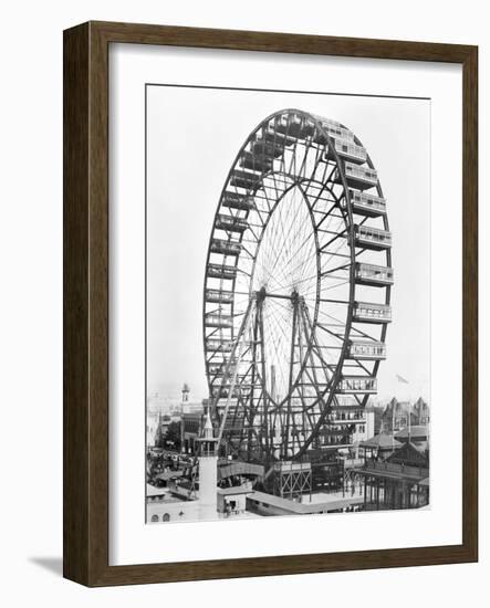 The Ferris Wheel at the World's Columbian Exposition of 1893 in Chicago-null-Framed Giclee Print