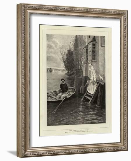 The Ferry, A Dainty Fare-George Henry Boughton-Framed Giclee Print