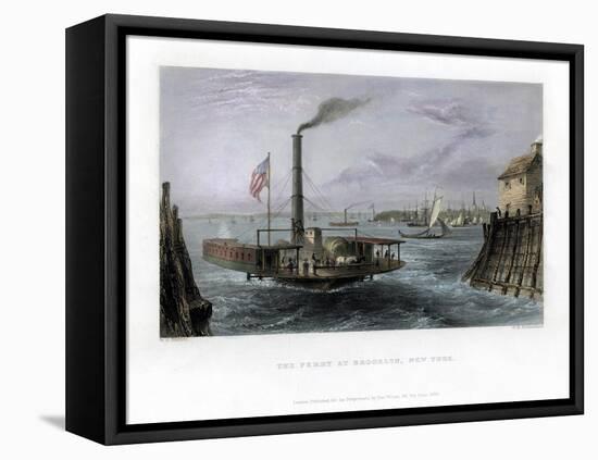 The Ferry at Brooklyn, New York, USA, 1838-George Richardson-Framed Premier Image Canvas