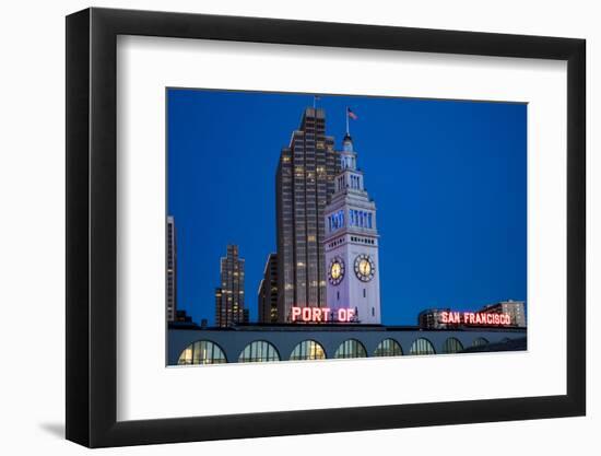 The Ferry Building on the Embarcadero in San Francisco, California, Usa-Chuck Haney-Framed Photographic Print