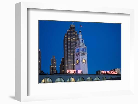 The Ferry Building on the Embarcadero in San Francisco, California, Usa-Chuck Haney-Framed Photographic Print