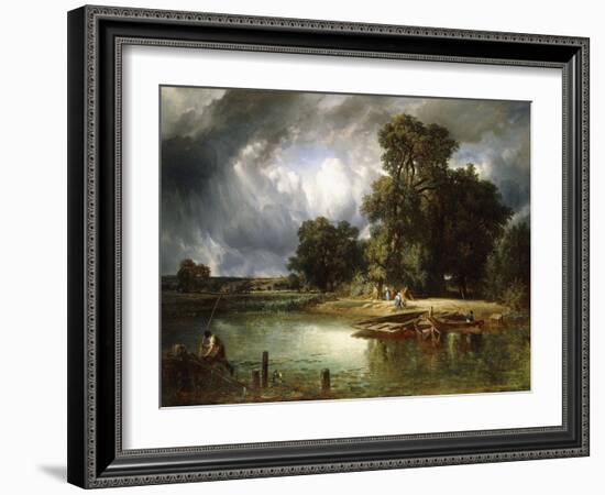 The Ferry Crossing, 1849-Constant-emile Troyon-Framed Giclee Print