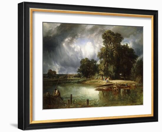 The Ferry Crossing, 1849-Constant-emile Troyon-Framed Giclee Print