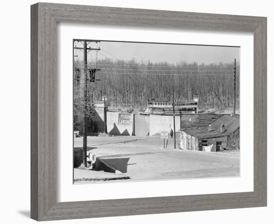 The Ferry landing in Vicksburg, Mississippi, 1936-Walker Evans-Framed Photographic Print