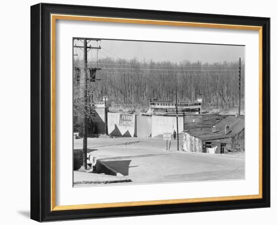 The Ferry landing in Vicksburg, Mississippi, 1936-Walker Evans-Framed Photographic Print