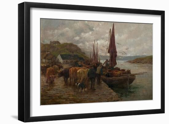 The Ferry (Oil on Canvas)-Charles James Adams-Framed Giclee Print