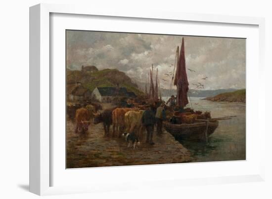 The Ferry (Oil on Canvas)-Charles James Adams-Framed Giclee Print