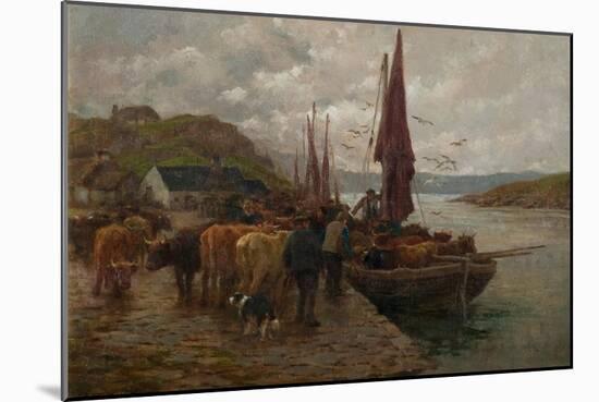 The Ferry (Oil on Canvas)-Charles James Adams-Mounted Giclee Print