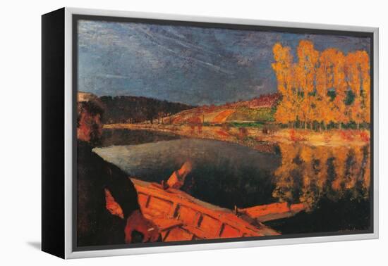 The Ferryman, Cipa Godebski in a Boat on the Yonne-Edouard Vuillard-Framed Premier Image Canvas