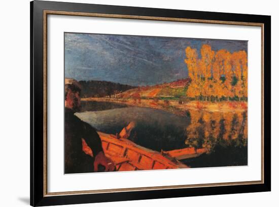 The Ferryman, Cipa Godebski in a Boat on the Yonne-Edouard Vuillard-Framed Giclee Print