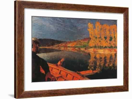 The Ferryman, Cipa Godebski in a Boat on the Yonne-Edouard Vuillard-Framed Giclee Print