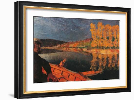 The Ferryman, Cipa Godebski in a Boat on the Yonne-Edouard Vuillard-Framed Giclee Print