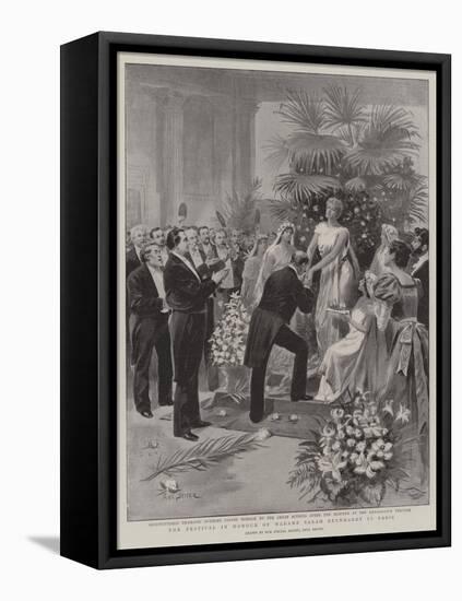 The Festival in Honour of Madame Sarah Bernhardt in Paris-Paul Destez-Framed Premier Image Canvas