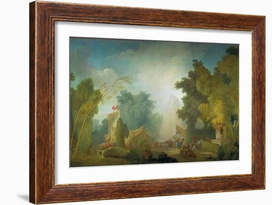 The Festival in the Park of St, Cloud, 1778-80-Jean-Honoré Fragonard-Framed Giclee Print