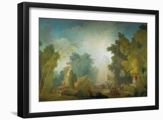 The Festival in the Park of St, Cloud, 1778-80-Jean-Honoré Fragonard-Framed Giclee Print