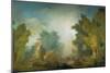 The Festival in the Park of St, Cloud, 1778-80-Jean-Honoré Fragonard-Mounted Giclee Print