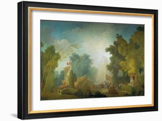 The Festival in the Park of St, Cloud, 1778-80-Jean-Honoré Fragonard-Framed Giclee Print