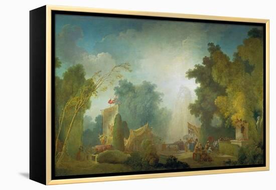 The Festival in the Park of St, Cloud, 1778-80-Jean-Honoré Fragonard-Framed Premier Image Canvas