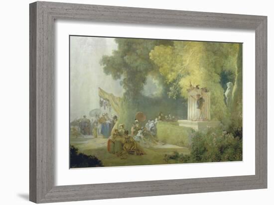 The Festival in the Park of St. Cloud, 1778-80-Jean-Honoré Fragonard-Framed Giclee Print