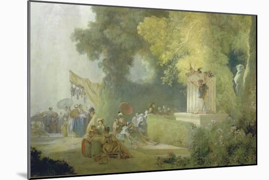 The Festival in the Park of St. Cloud, 1778-80-Jean-Honoré Fragonard-Mounted Giclee Print