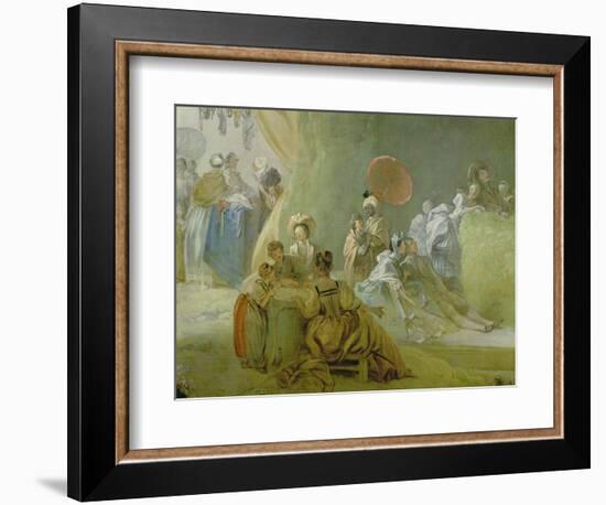 The Festival in the Park of St. Cloud, 1778-80-Jean-Honoré Fragonard-Framed Giclee Print