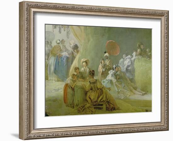 The Festival in the Park of St. Cloud, 1778-80-Jean-Honoré Fragonard-Framed Giclee Print