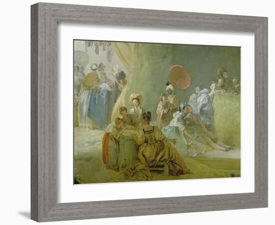 The Festival in the Park of St. Cloud, 1778-80-Jean-Honoré Fragonard-Framed Giclee Print