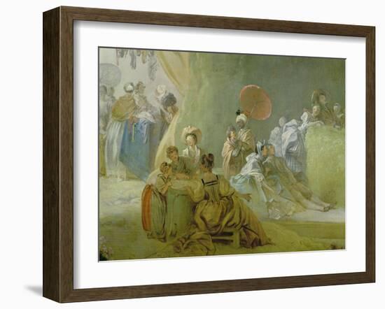 The Festival in the Park of St. Cloud, 1778-80-Jean-Honoré Fragonard-Framed Giclee Print