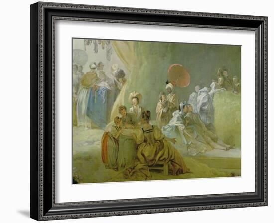 The Festival in the Park of St. Cloud, 1778-80-Jean-Honoré Fragonard-Framed Giclee Print