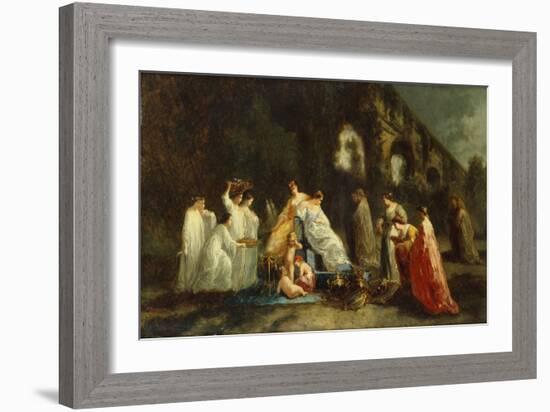 The Festival of Flora, 1882 (Oil on Canvas)-Adolphe Joseph Thomas Monticelli-Framed Giclee Print
