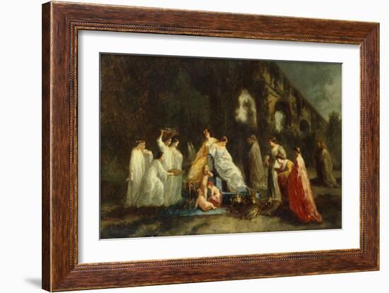 The Festival of Flora, 1882 (Oil on Canvas)-Adolphe Joseph Thomas Monticelli-Framed Giclee Print