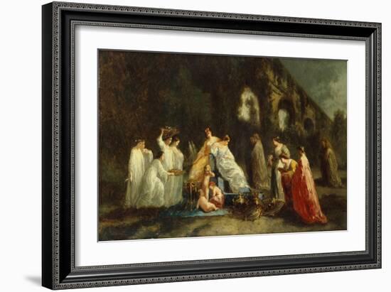 The Festival of Flora, 1882 (Oil on Canvas)-Adolphe Joseph Thomas Monticelli-Framed Giclee Print