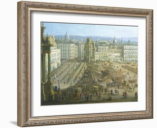 The Festival of the Four Altars in Naples, Ca 1757-Antonio Joli-Framed Giclee Print