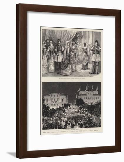 The Festivities at Athens in Honour of the Greek Royal Wedding-null-Framed Giclee Print