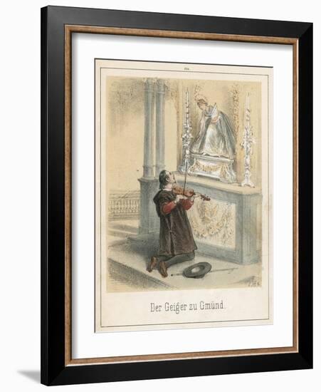 The Fiddler of Gmund-Theodor Hosemann-Framed Giclee Print