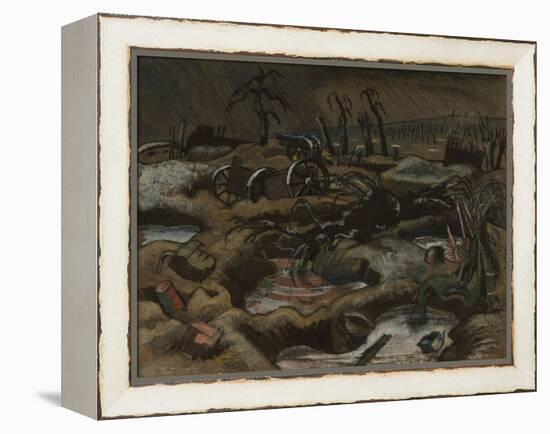 The Field of Passchendaele, C.1917 (Pen & Ink with W/C on Paper)-Paul Nash-Framed Premier Image Canvas