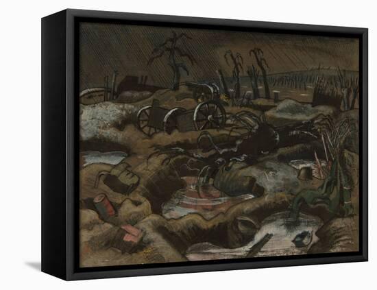The Field of Passchendaele, C.1917 (Pen & Ink with W/C on Paper)-Paul Nash-Framed Premier Image Canvas