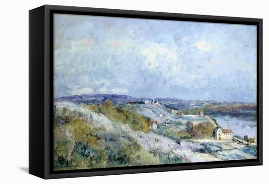 The Fields of D'Herblay in Springtime-Eugène Boudin-Framed Premier Image Canvas