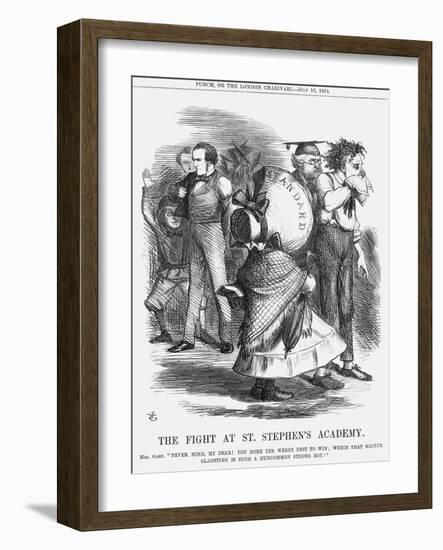 The Fight at St. Stephen's Academy, 1864-John Tenniel-Framed Giclee Print