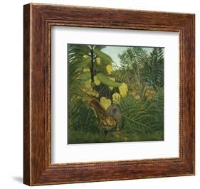 The Fight Between a Tiger and Buffalo, c.1908-Henri Rousseau-Framed Art Print