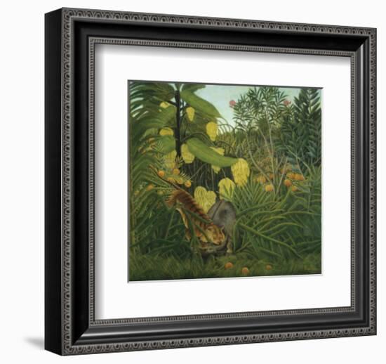 The Fight Between a Tiger and Buffalo, c.1908-Henri Rousseau-Framed Art Print