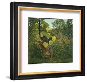 The Fight Between a Tiger and Buffalo, c.1908-Henri Rousseau-Framed Art Print