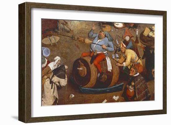 The Fight Between Carnival and Lent, 1559-Pieter Bruegel the Elder-Framed Giclee Print