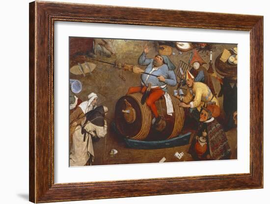 The Fight Between Carnival and Lent, 1559-Pieter Bruegel the Elder-Framed Giclee Print