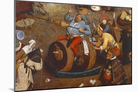 The Fight Between Carnival and Lent, 1559-Pieter Bruegel the Elder-Mounted Giclee Print