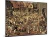 The Fight Between Carnival and Lent-Pieter Bruegel the Elder-Mounted Art Print