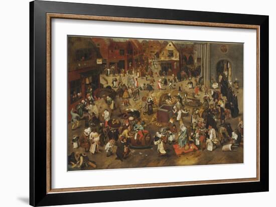 The Fight Between Carnival and Lent-Pieter Bruegel the Elder-Framed Giclee Print